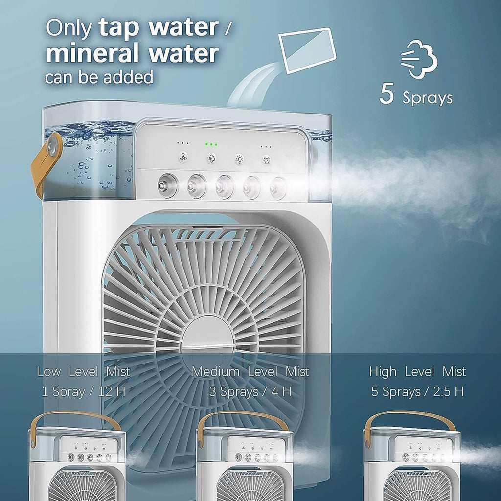 Portable Air Cooler Fan with Water Tank & USB Power